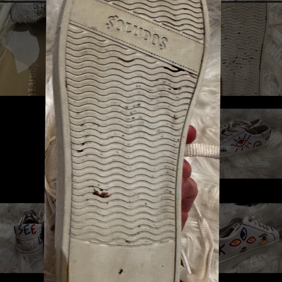 Soludos Ibiza Classic Embroidered Sneaker Ultra Soft Leather Third Eye Women's 6 - Picture 9 of 9